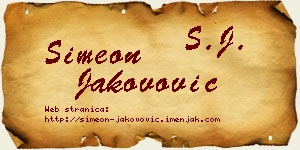 Simeon Jakovović vizit kartica